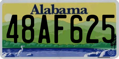 AL license plate 48AF625