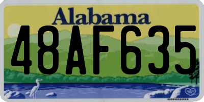 AL license plate 48AF635
