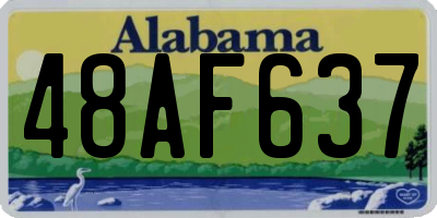 AL license plate 48AF637