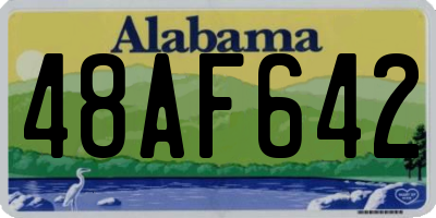 AL license plate 48AF642