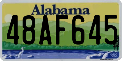 AL license plate 48AF645