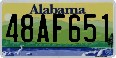 AL license plate 48AF651