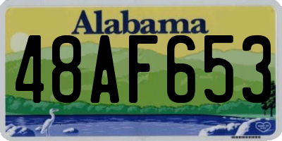 AL license plate 48AF653