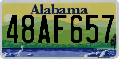 AL license plate 48AF657