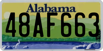 AL license plate 48AF663