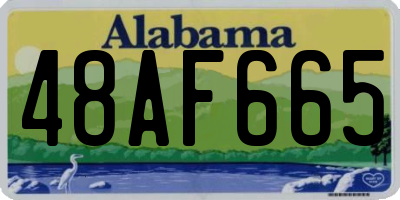 AL license plate 48AF665