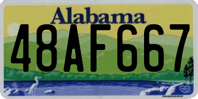 AL license plate 48AF667