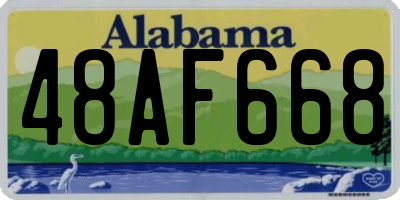 AL license plate 48AF668