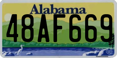 AL license plate 48AF669