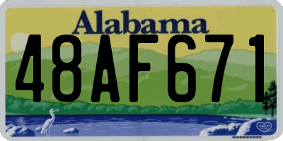 AL license plate 48AF671