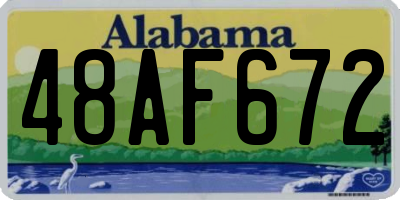 AL license plate 48AF672