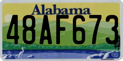 AL license plate 48AF673