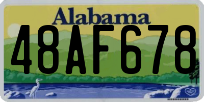 AL license plate 48AF678