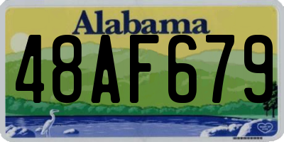 AL license plate 48AF679