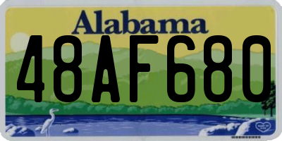 AL license plate 48AF680
