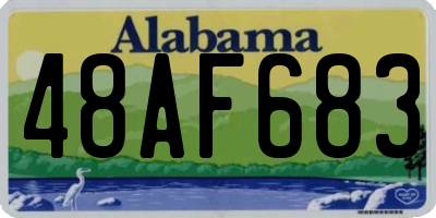 AL license plate 48AF683