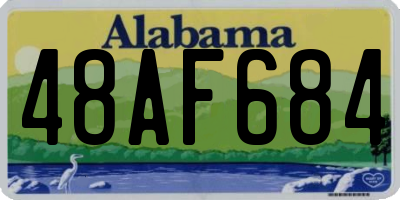 AL license plate 48AF684