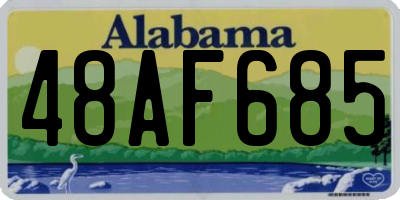 AL license plate 48AF685