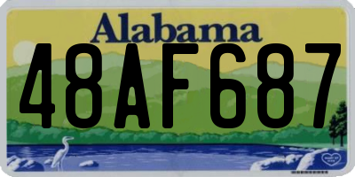 AL license plate 48AF687