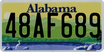 AL license plate 48AF689