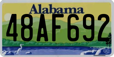 AL license plate 48AF692