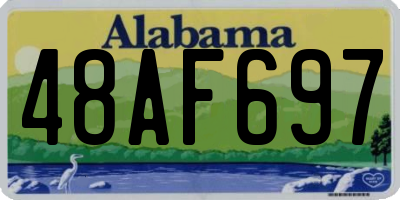 AL license plate 48AF697