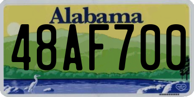 AL license plate 48AF700
