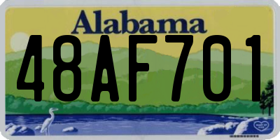 AL license plate 48AF701