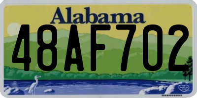 AL license plate 48AF702
