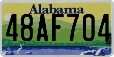AL license plate 48AF704