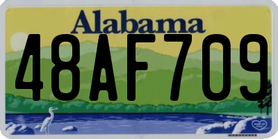 AL license plate 48AF709