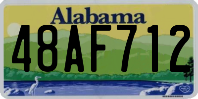 AL license plate 48AF712