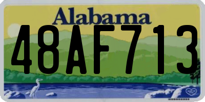AL license plate 48AF713