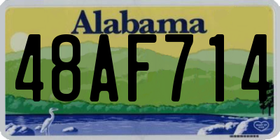 AL license plate 48AF714