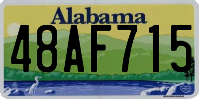 AL license plate 48AF715