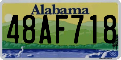AL license plate 48AF718
