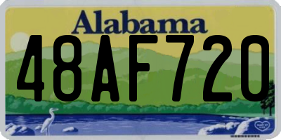 AL license plate 48AF720