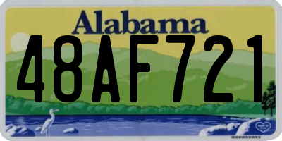 AL license plate 48AF721