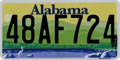 AL license plate 48AF724