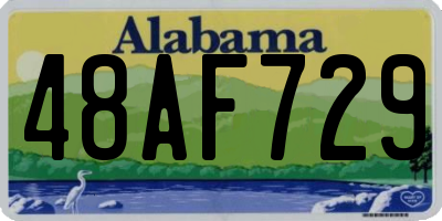 AL license plate 48AF729