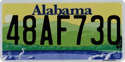 AL license plate 48AF730