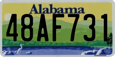 AL license plate 48AF731