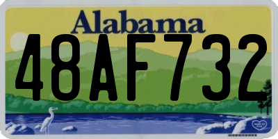 AL license plate 48AF732