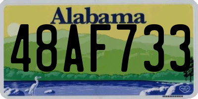 AL license plate 48AF733