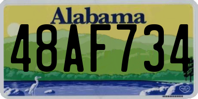 AL license plate 48AF734