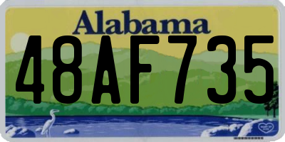 AL license plate 48AF735