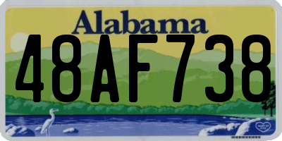 AL license plate 48AF738