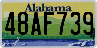 AL license plate 48AF739