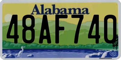 AL license plate 48AF740