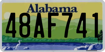 AL license plate 48AF741